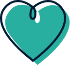 Teal heart